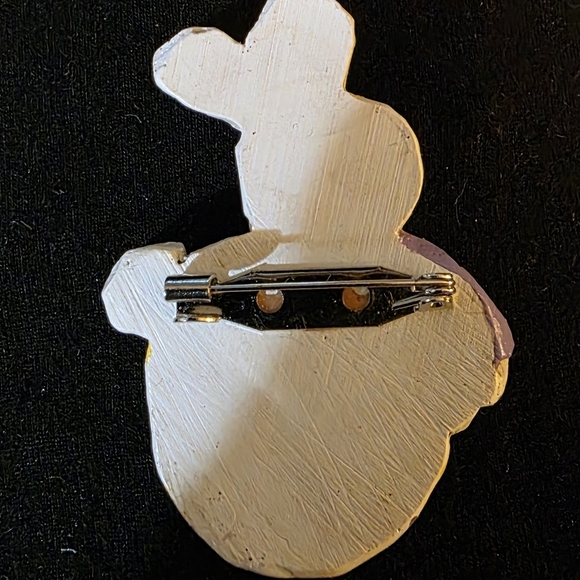 A Happy Little Easter Pin / Brooch  Rustic Rabbit - Picture 3 of 4